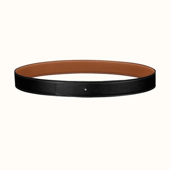 Hermès H Belt — Black/Tan/Gold